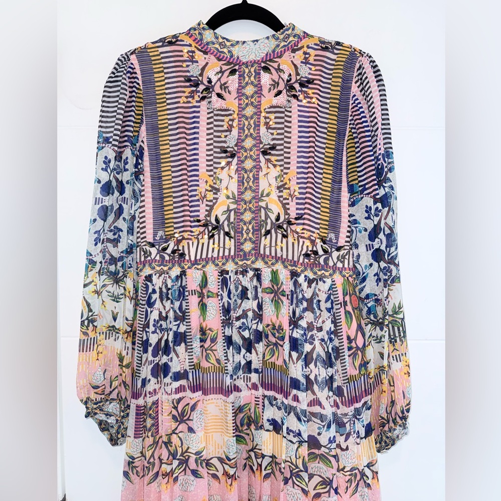 Anthropologie Bhanuni Jyoti Anastasia Maxi Dress Size 2 New w Tags - Picture 11 of 14
